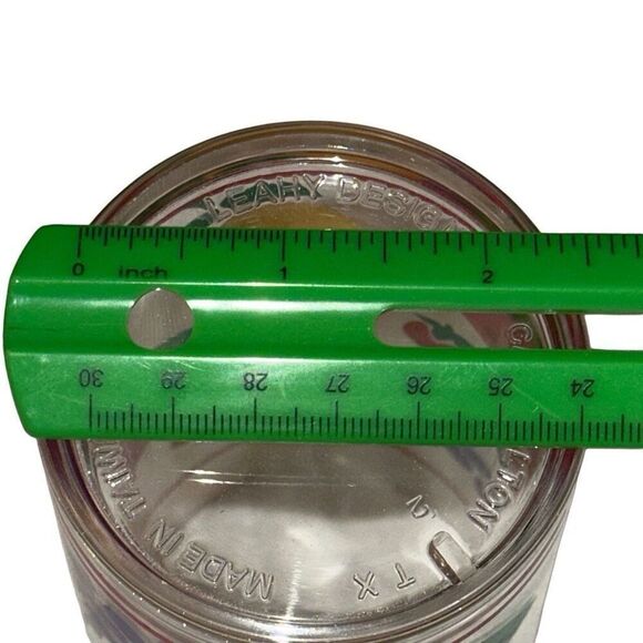 Leahy Designs Multicolor Fruits Tall Plastic Drinking Glasses Set of 6 - Picture 5 of 5